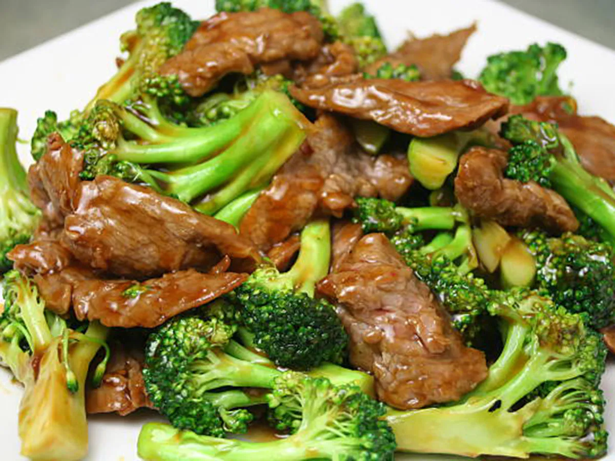 Savory beef stir-fried with fresh green broccoli at Lee's Garden, a Chinese Restaurant in Rosenberg